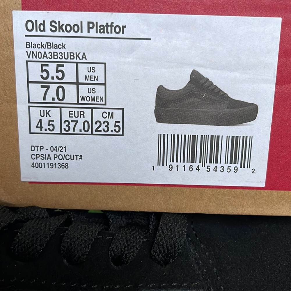 Vans Old School Platforms Black/Black WMNS - Picture 16 of 16